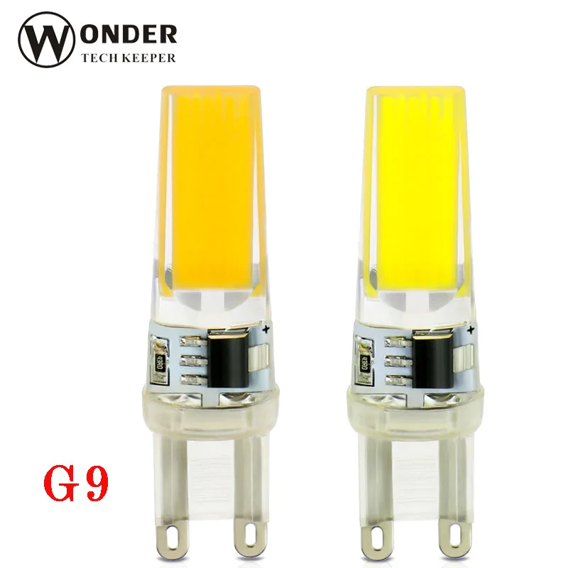 Мини светодиодный G4 COB лампа G9 E14 лампы ACDC12V AC220V/110 V 3 Вт 6 9 освещение супер яркий