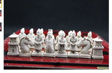 Juego ajedrez chino 32 unidades/caja/Xian Terracota Warrior Del 100% real de Plata Tibeta китайская оптовая фабрика