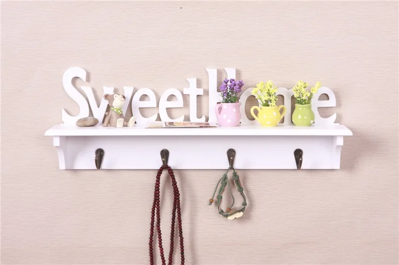 Sweetome белый деревянный крюк Clapboard настенная полка вешалка для украшения домашней