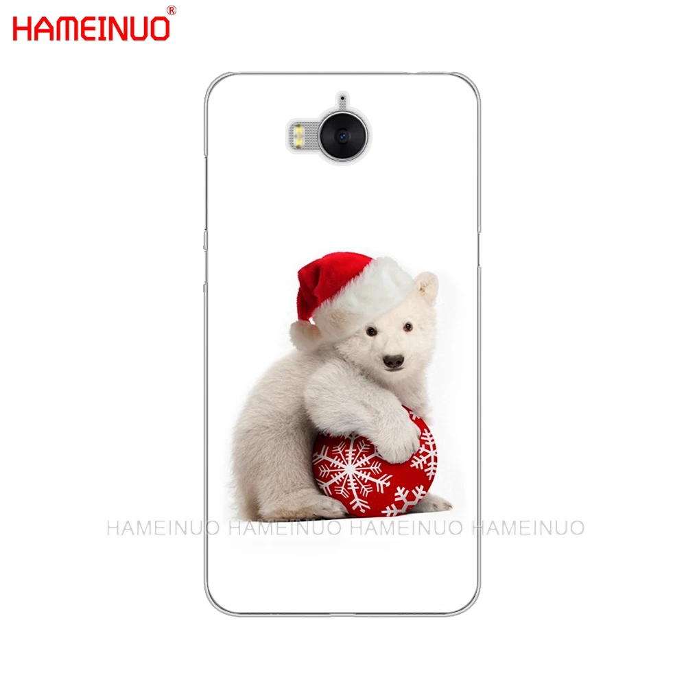 HAMEINUO милый Рождественский и новогодний чехол с медведем для телефона huawei honor 3C 4X 4C