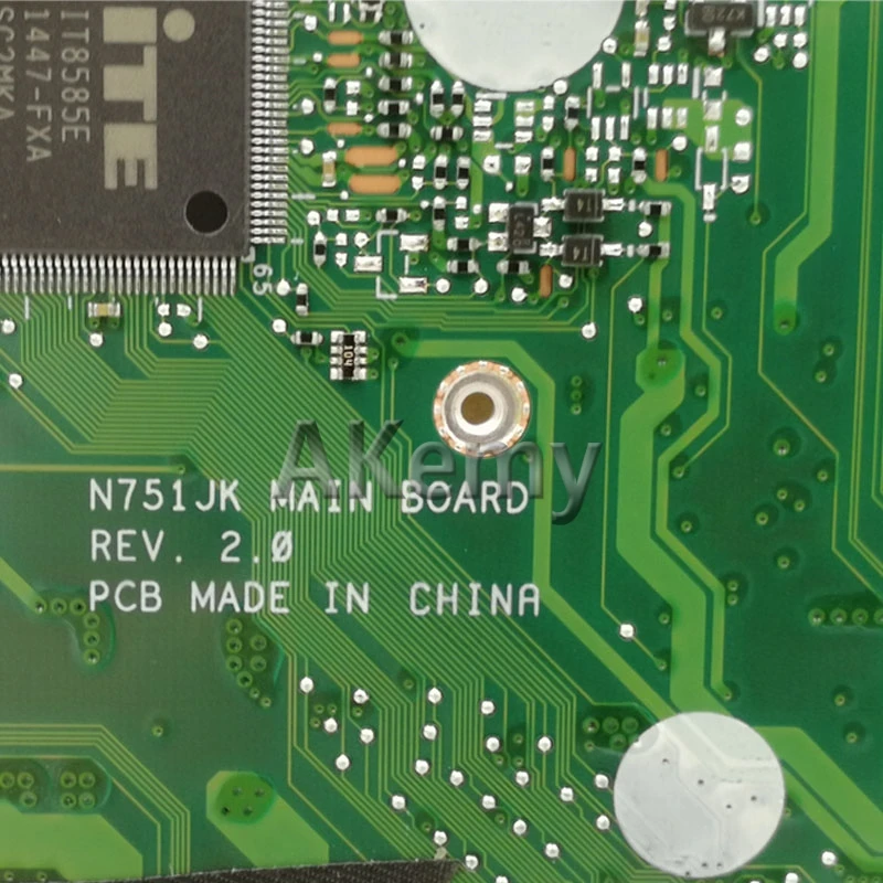 Akemy N751JX материнская плата для ноутбука Asus N751JK N751J тест оригинальная LVDS/EDP I7 4720HQ