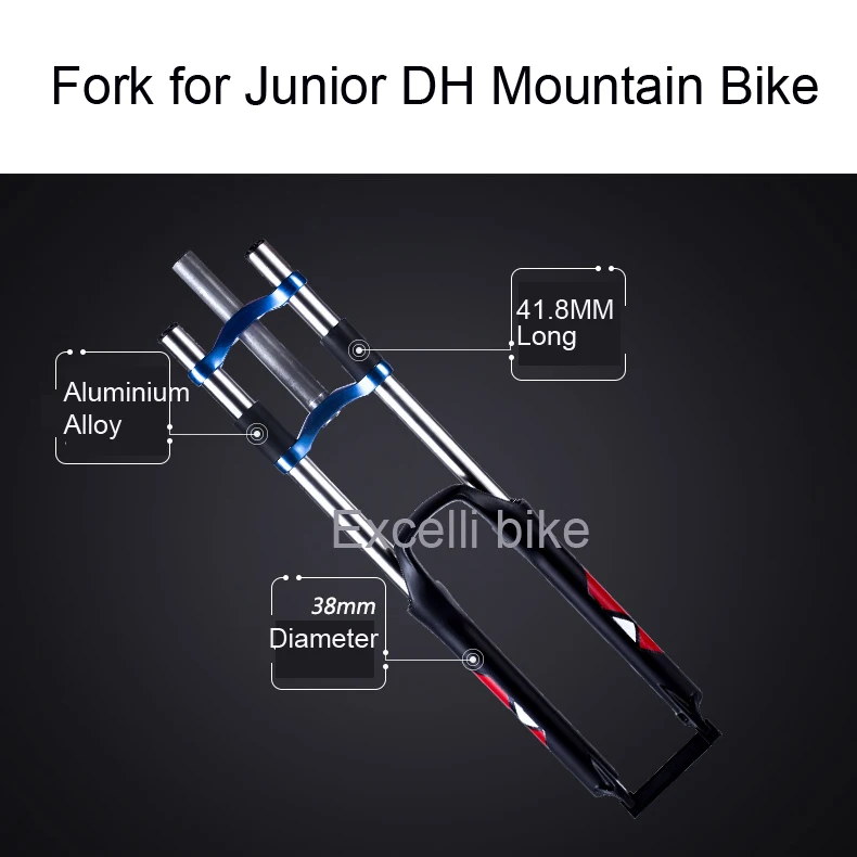 Вилка для горного велосипеда Excelli DH Downhill Junior Велосипедная вилка из алюминиевого