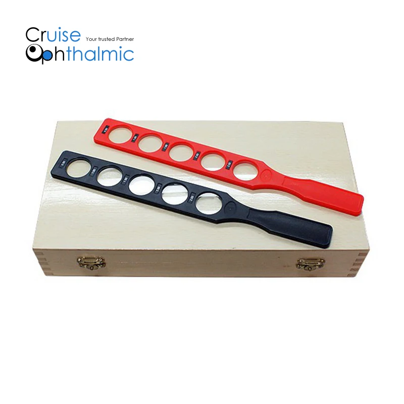 Большая апертура стойка для ретиноскопии 8 рядов 40 диоптрий | Деревянный Чехол