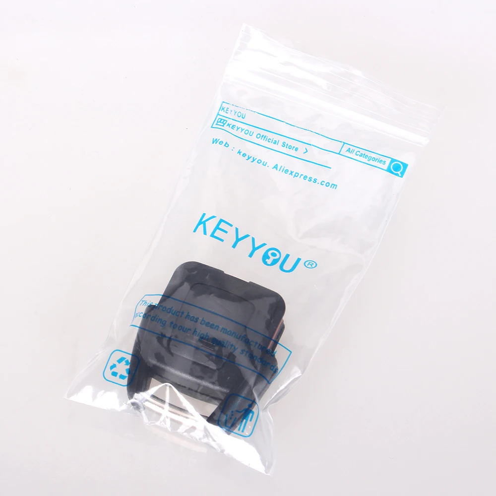 KEYYOU дистанционный Автомобильный ключ оболочка для Vauxhall Opel Astra Zafira Omega Vectra 2 кнопки Fob чехол для автомобиля без чипа без лезвия (art.: 7aa026faa) - 7aa026faa