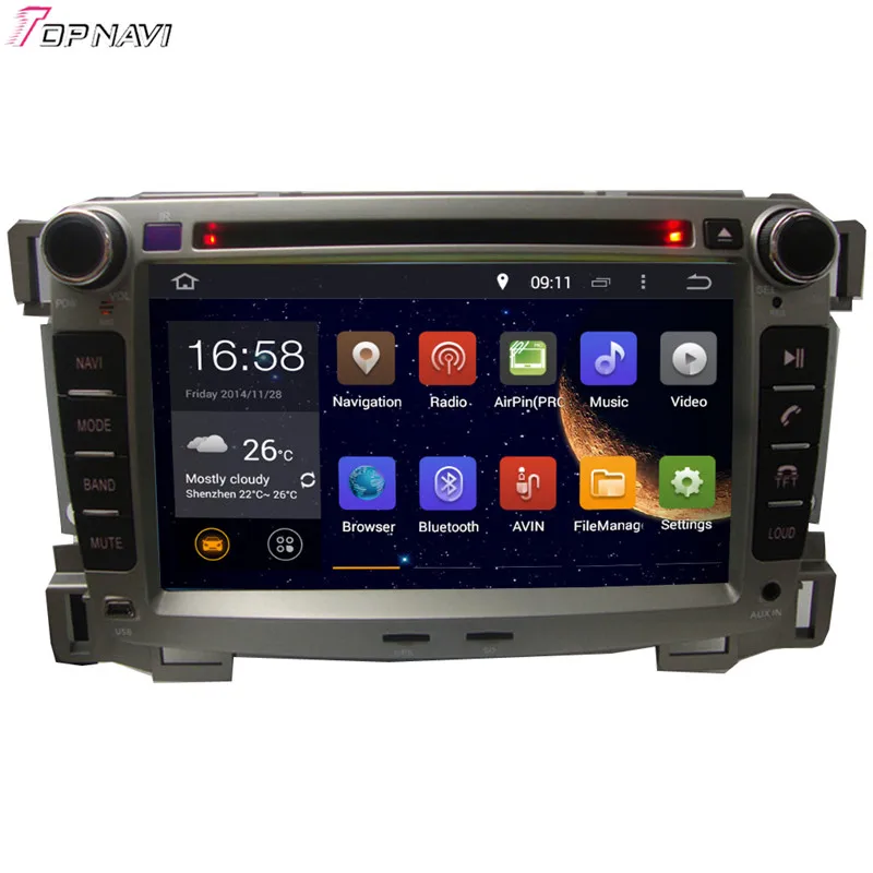 Автомобильный радиоприемник Topnavi 7 дюймов Восьмиядерный 4 Гб ОЗУ Android 6 0 стерео GPS