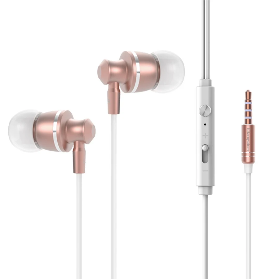 Новые наушники вкладыши 3 5 мм металлические с басами и микрофоном для Iphone Xiaomi Samsung