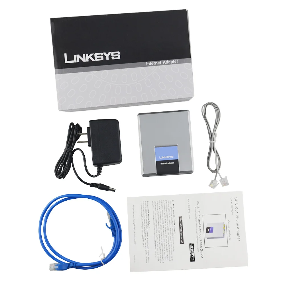 Бесплатная быстрая доставка! Разблокированный Voip адаптер Linksys SPA1001 шлюз FXS 1FXS