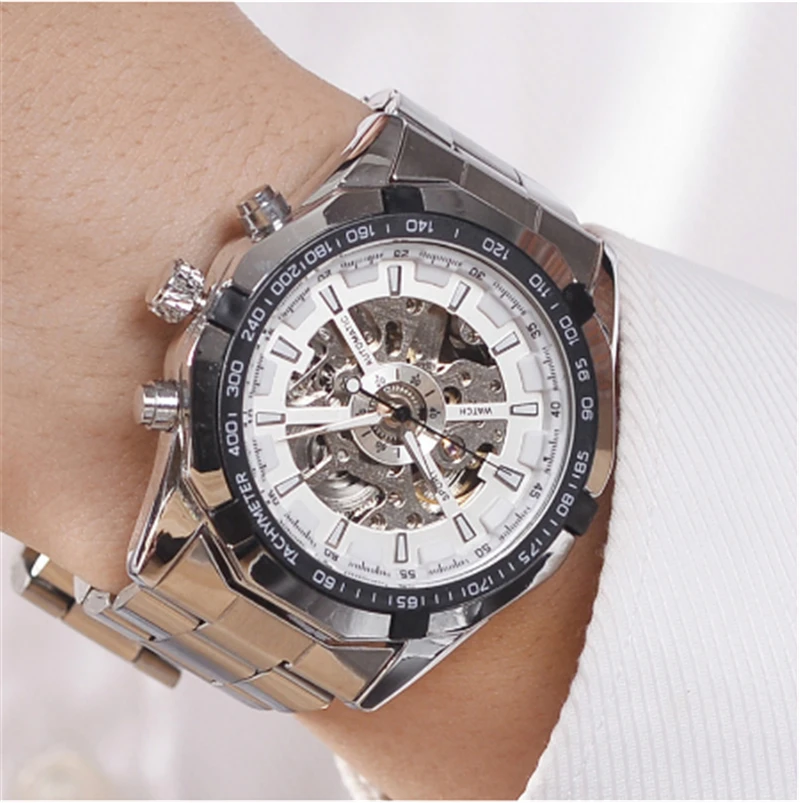 Мужские часы Топ люксовый бренд автоматическая техника мужские Tourbillon Скелет