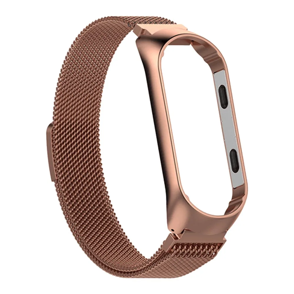 Смарт часы ремешок металлический из нержавеющей стали для Xiaomi Mi Band 3 на запястье