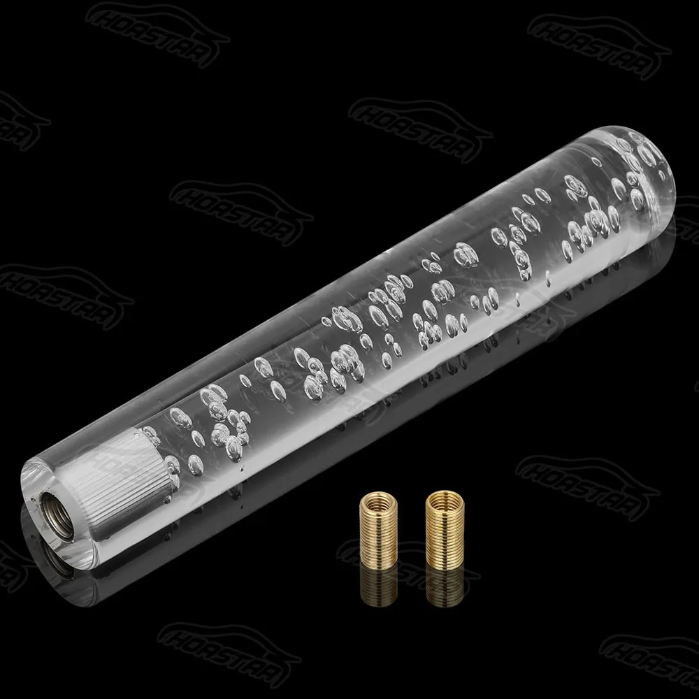 Автоматическая прозрачная ручка переключения передач с подсветкой JDM Bubble Subulate восьмиугольная ручка переключения 300 мм 30 см с 3 резьбой