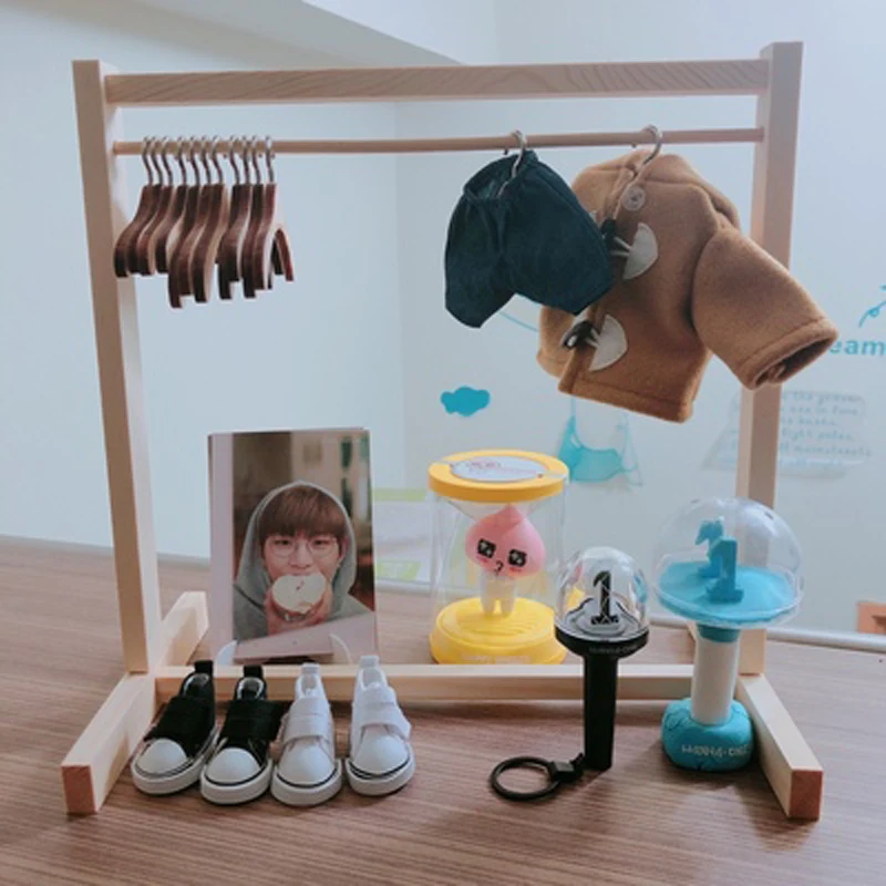 

Деревянный шкаф для одежды для кукол bjd got7 exo 1/6