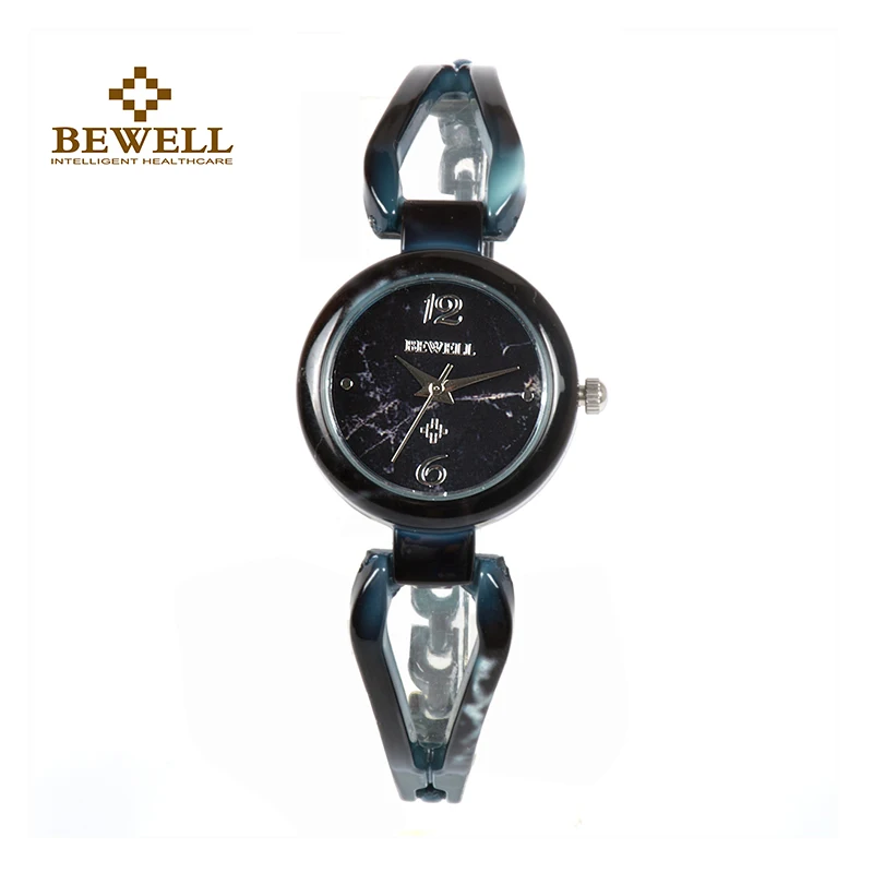 BEWELL женские нефритовые часы с узорами циферблата под камень роскошные