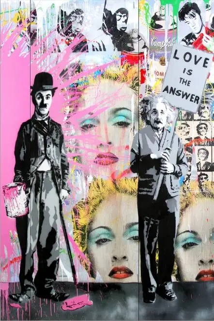 Зеленый Love Is Answer Wall граффити Искусство Печать на холсте улица Поп-Арт холст картины плакаты и принты Любовь жизнь настенное изображение на холсте - Цвет: Зеленый