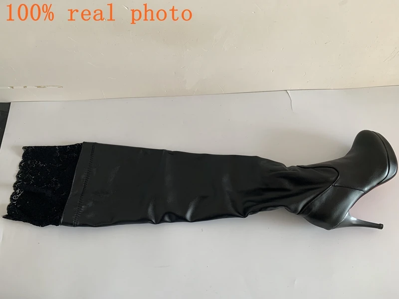ORCHA LISA/ г. Новые женские пикантные модные ботфорты из PU искусственной кожи сапоги на тонком высоком каблуке Женская обувь на платформе обувь на шнуровке, большие размеры 34-43, C629