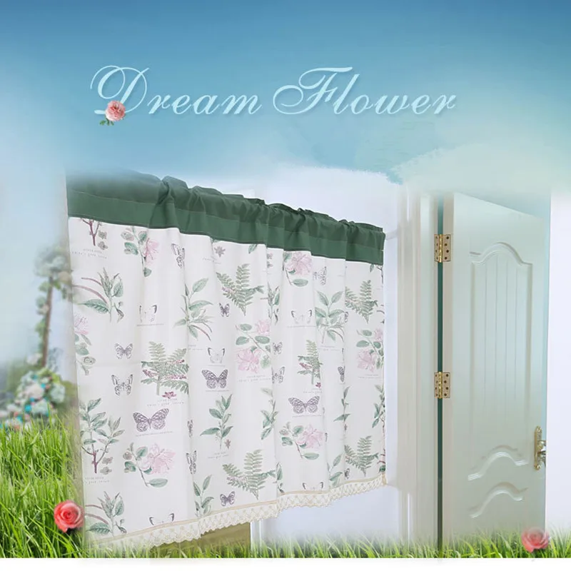 Шторы XYZLS в американском стиле с бабочками и цветами кухонные занавески для кафе