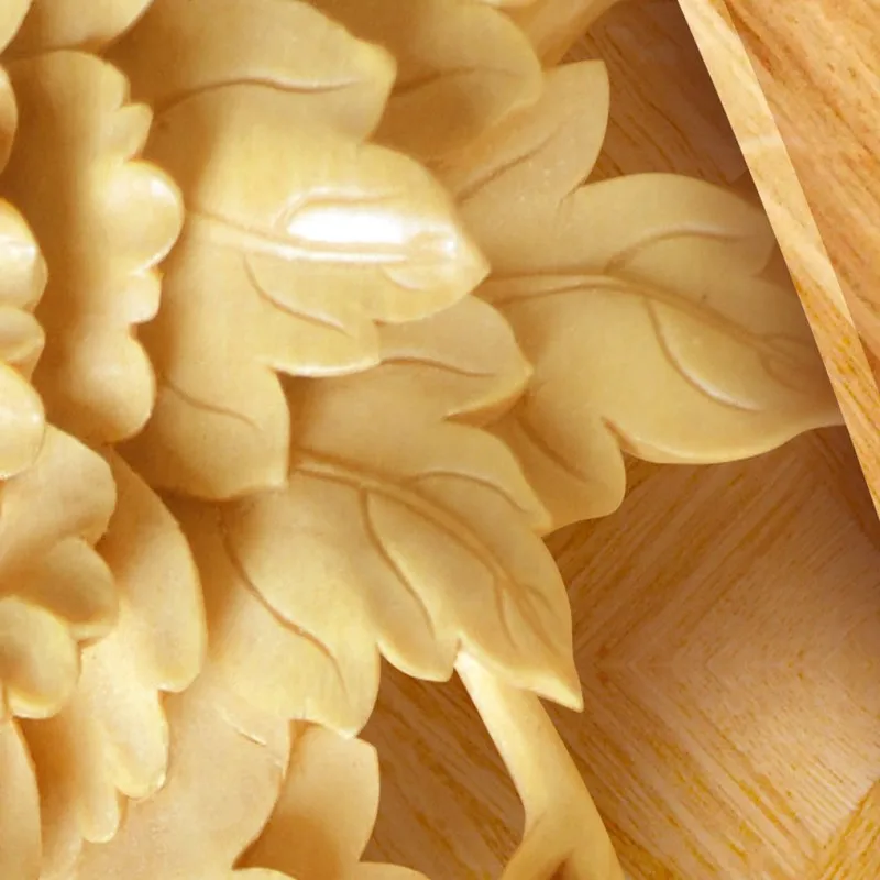 Бесплатная доставка китайская резьба по дереву пион Деревянный 3D Пол живопись