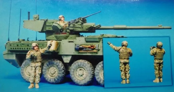 1/35 миниатюрные современные американские бронированные фигурки Stryker на 2 человек