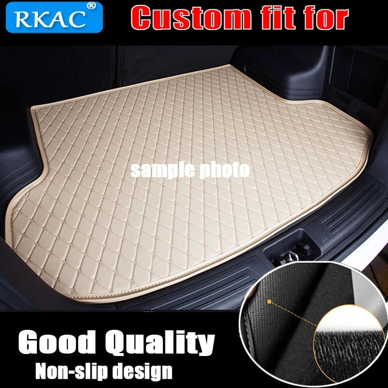 

RKAC custom car trunk mat for Hyundai All Models solaris tucson 2016 sonata ix25 i30 getz custom cargo liner WATERPROOF LEATHER
