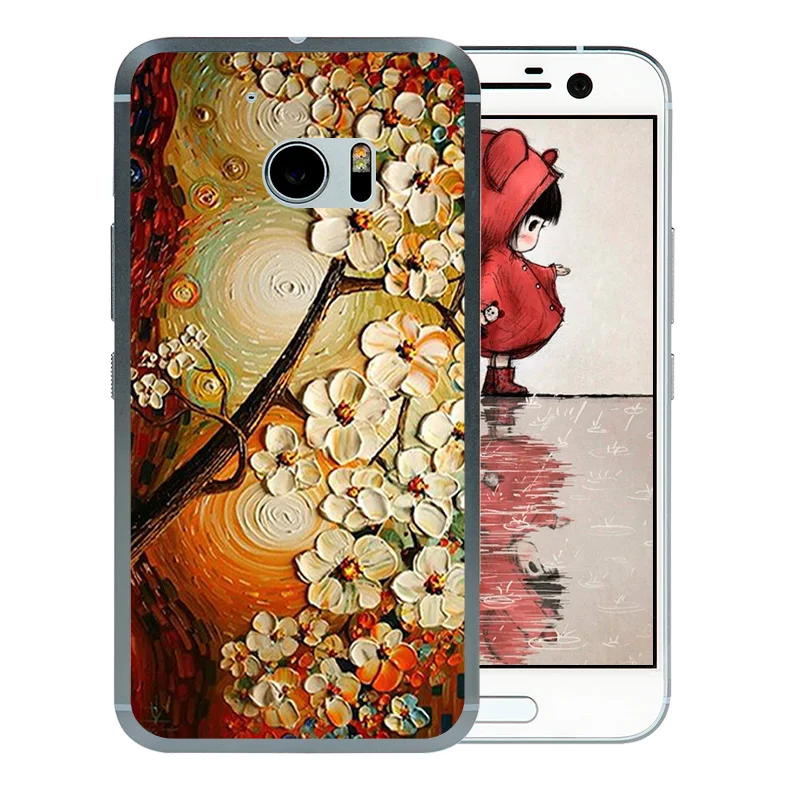 Cover Case for HTC One M10 5.2&quot Phone Bag Cases Coque Fundas Van Gogh Pattern Soft Silicone Htc |