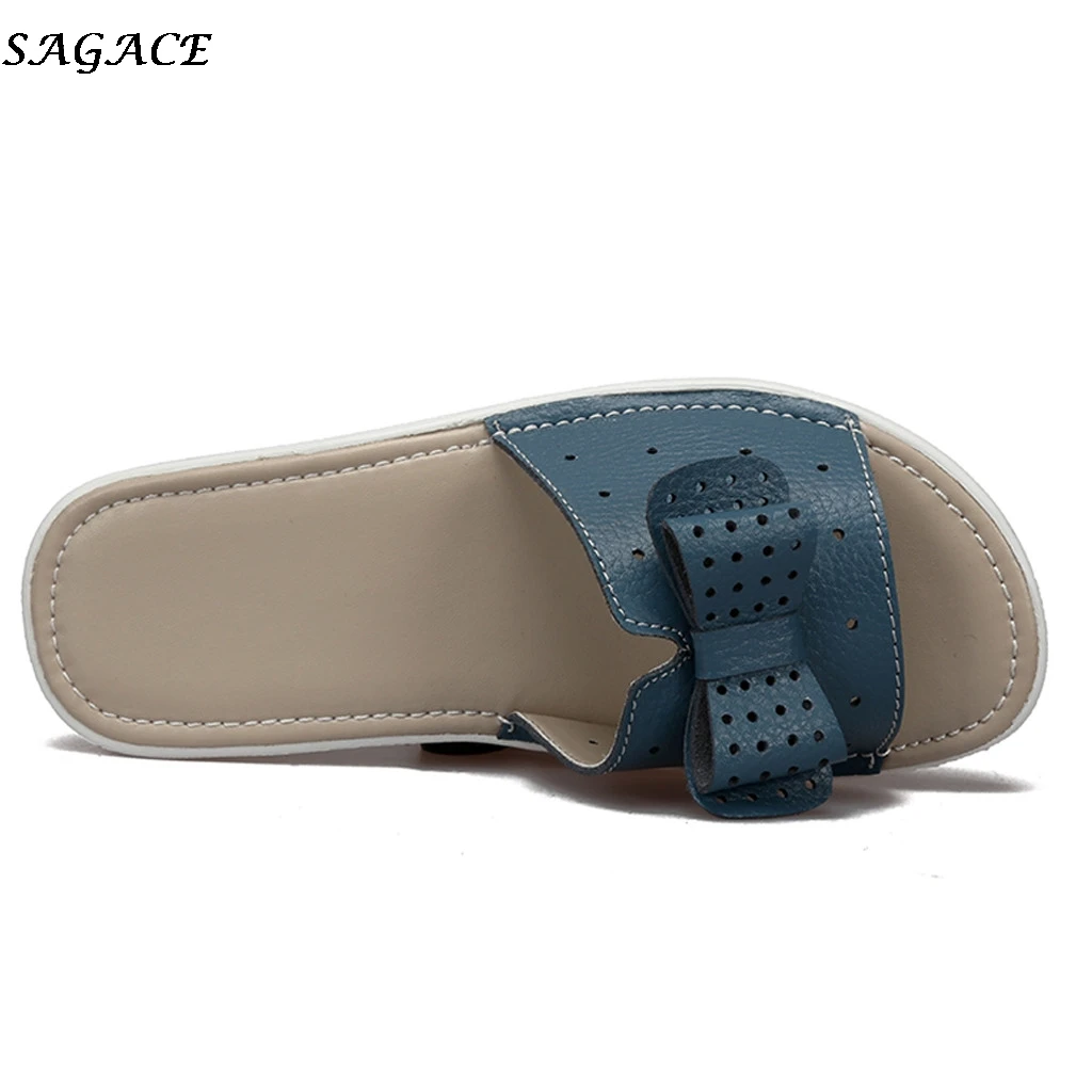 SAGACE/женские тапочки модная повседневная обувь на толстой плоской подошве летние