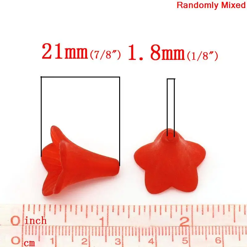Модные искусственные акриловые бусины 8 сезонов цветок лилии в случайном порядке