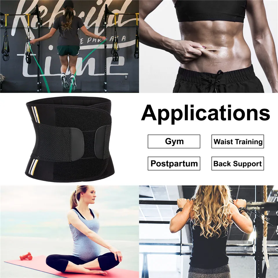 Junlan Women Waist Trainer Neoprene Slimming Belt Reducing Workout Shapewear Tummy Control Training Shaper Modeling Shaping