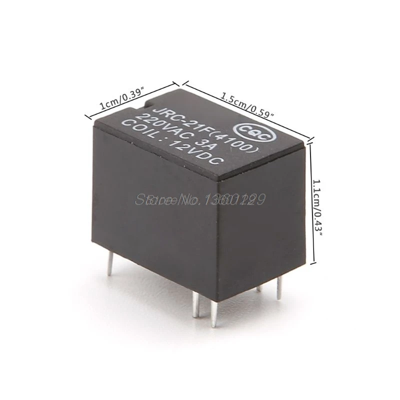 10 шт. JRC-21F 4100 DC мини Мощность реле 6-pin печатного монтажа печатной платы реле 3V 5V 12V и Прямая поставка