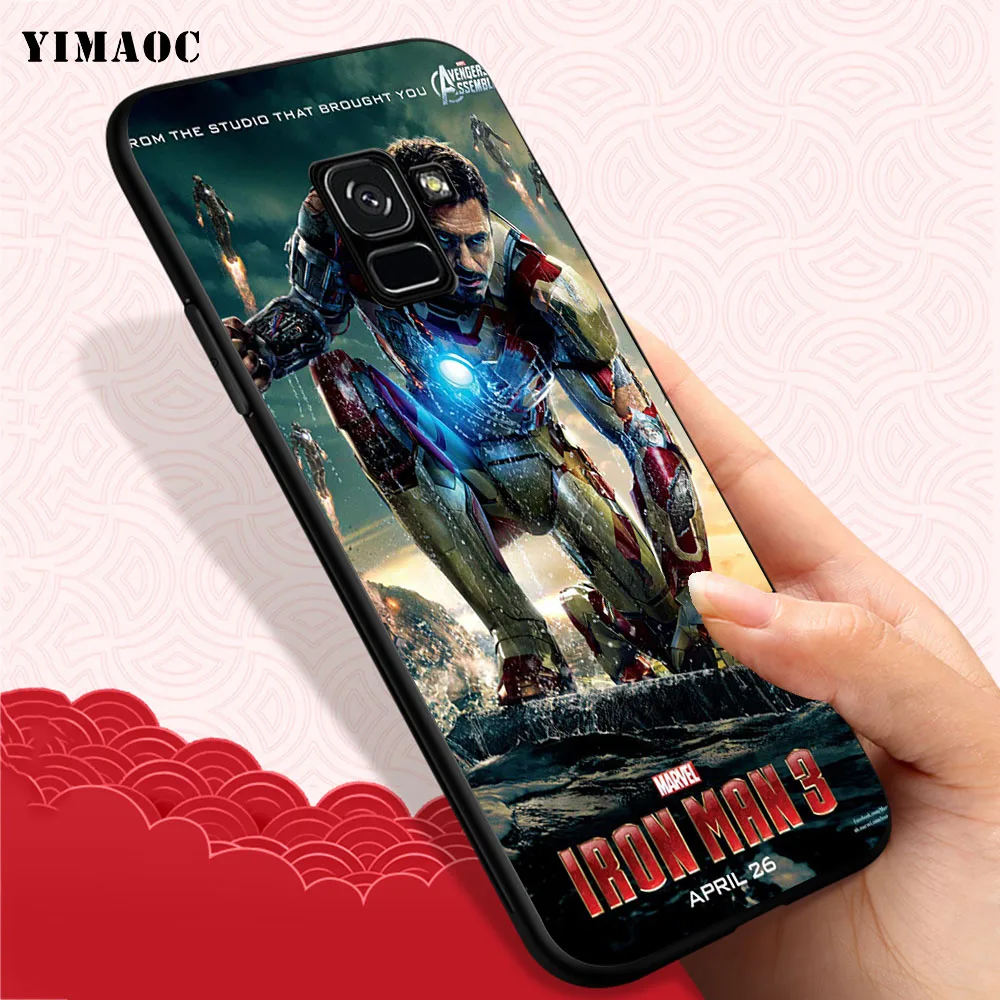 YIMAOC super hero Железный человек мягкий чехол для Samsung Galaxy A3 A5 A6 A7 A8 A9 Plus Note 8 9 A10 A30 A40 A50 A70 |