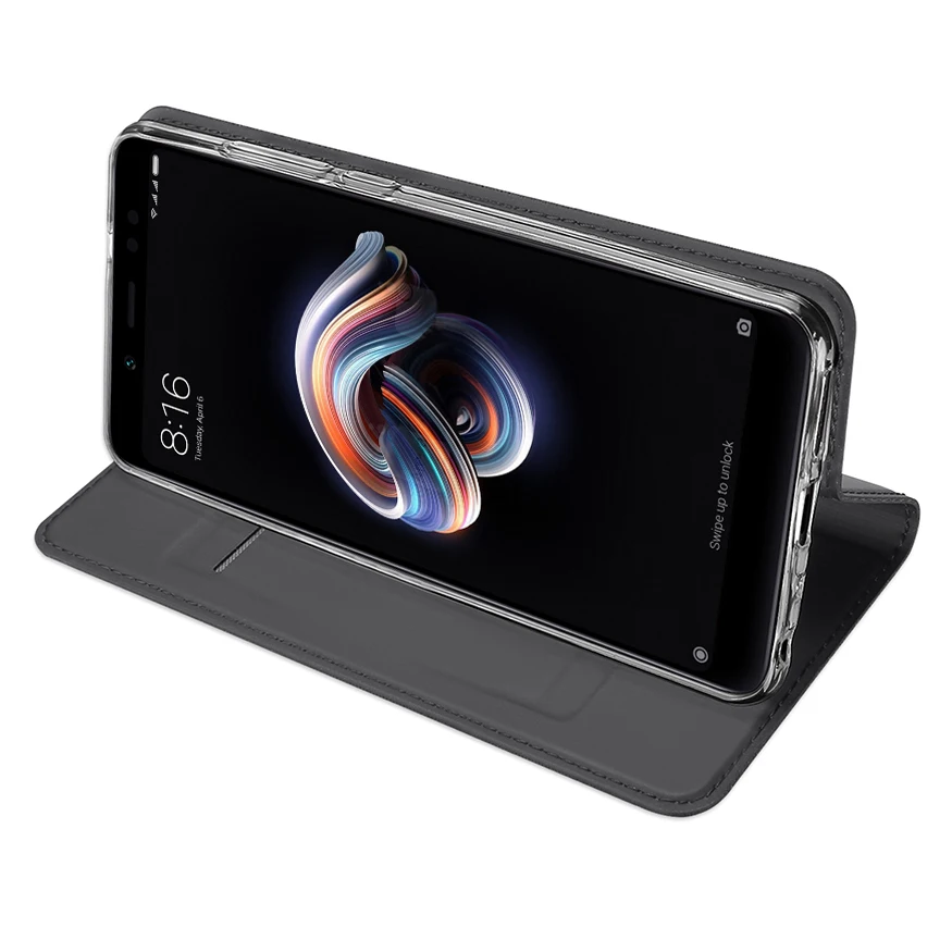 Чехол на Xiaomi Redmi Note 5 DUX DUCIS кожа флип чехол для Xiomi Note5 Pro 5.99” Бумажник чехлы телефон