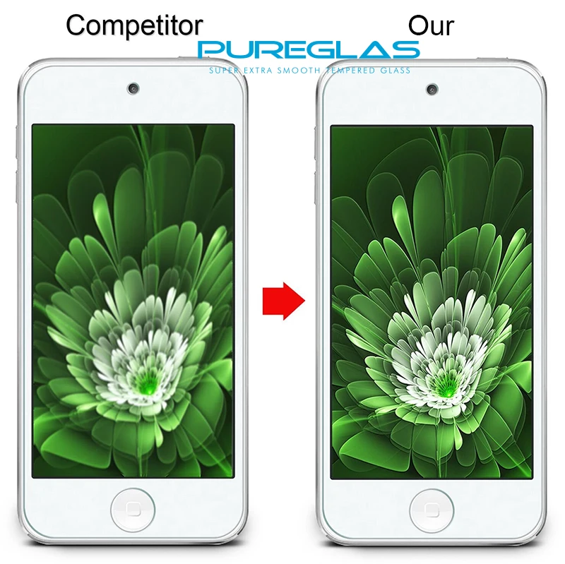 Pureglas 9 H закаленное Стекло Экран протектор для Apple Ipod Touch 5 6 touch6 полный Крытая