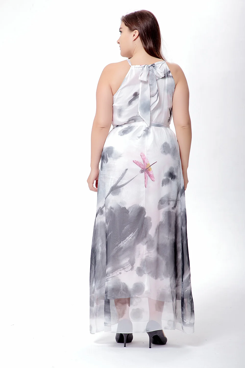 Sexy 2019 Seaside Holiday Bohemia Plus Size Print Women Chiffon Dress Big Maxi Dresses Vestidos Beach Summer | Женская одежда
