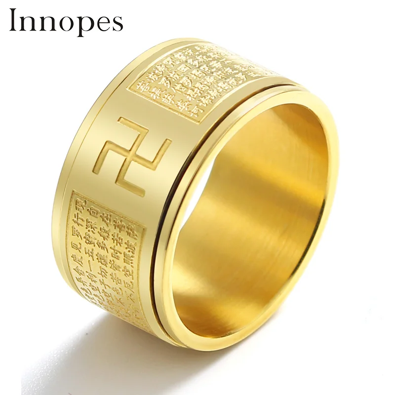 Религиозное Золотое кольцо innope ювелирные изделия из нержавеющей стали с