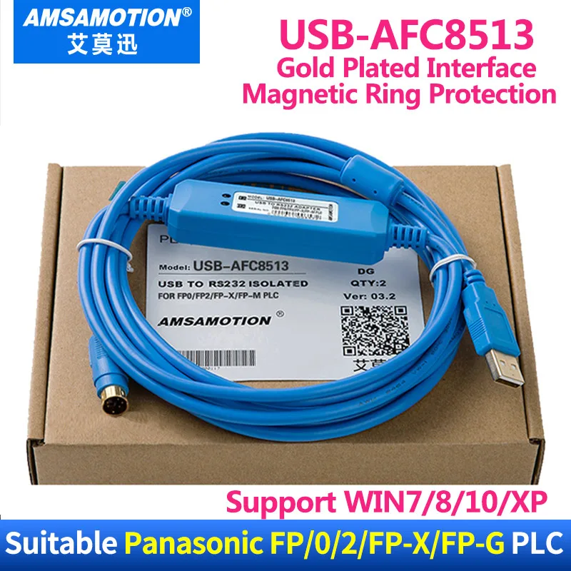 Gold Plated Version Обновленная версия USB-AFC8513 кабель совместимый Panasonic FP0 FP2 FP-X серии PLC Кабель для программирования USB-AFC8503 USB AFC8513 - Цвет: Gold Plated Version