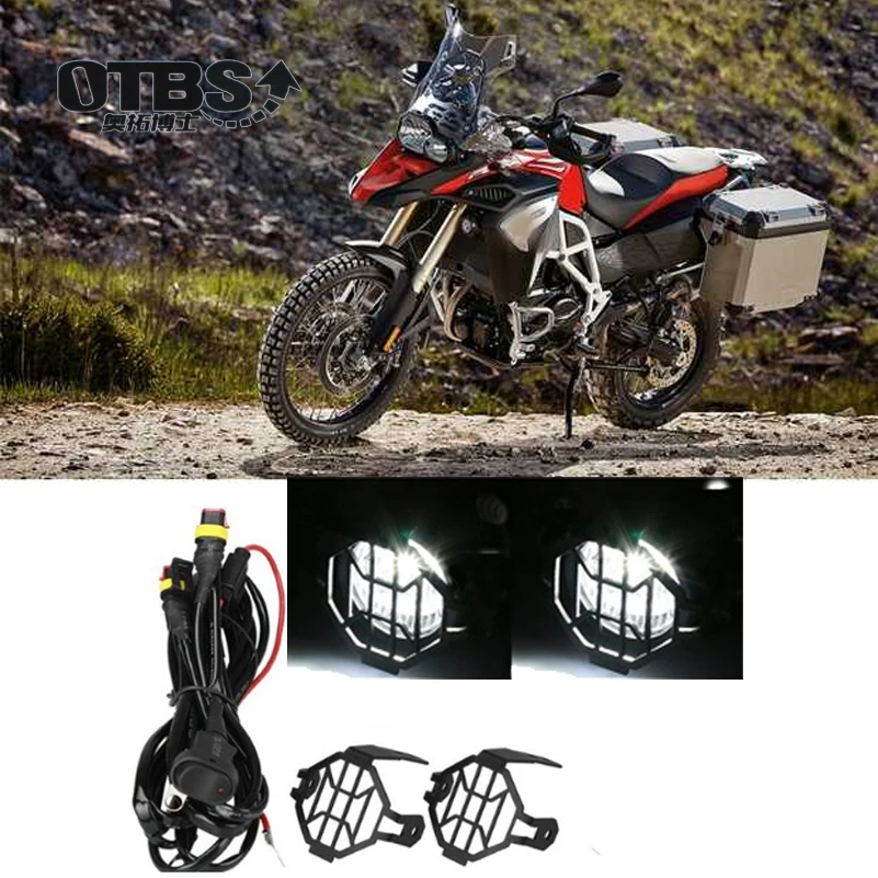 OTBS мотоцикл светодиодный Противотуманные фары и для защиты с проводкой жгут BMW