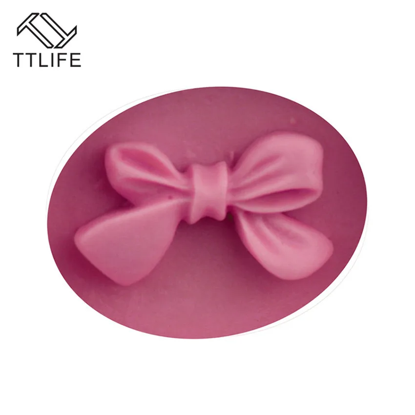 TTLIFE розовый галстук-бабочка форма банта 3D силиконовый для торта мастики формы
