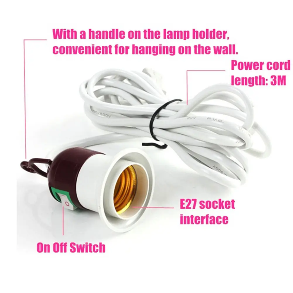 Для E27 светодиодные лампы Гибкий Держатель extensio разъем адаптера 10A|led light for lamp|socket
