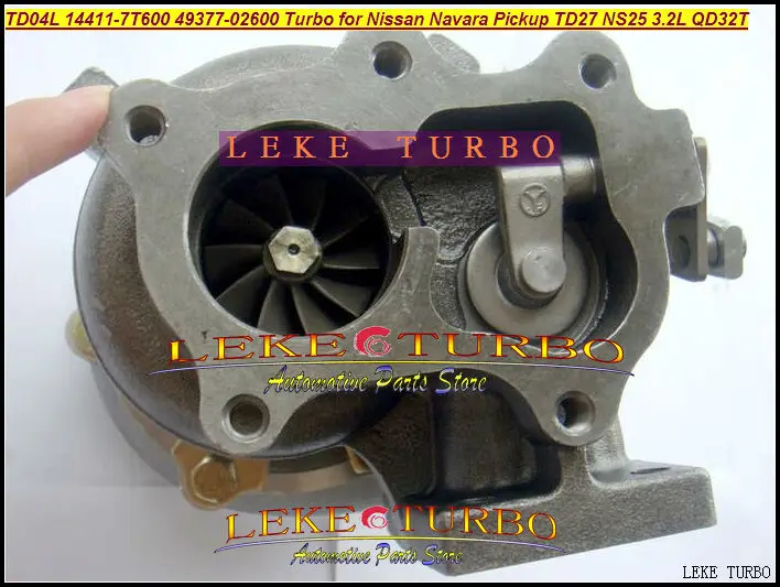 Бесплатная доставка турбо TD04L 14411 7T600 49377 02600 144117T600 для Nissan Navara пикап D22 TD27 NS25 QD32 QD32T