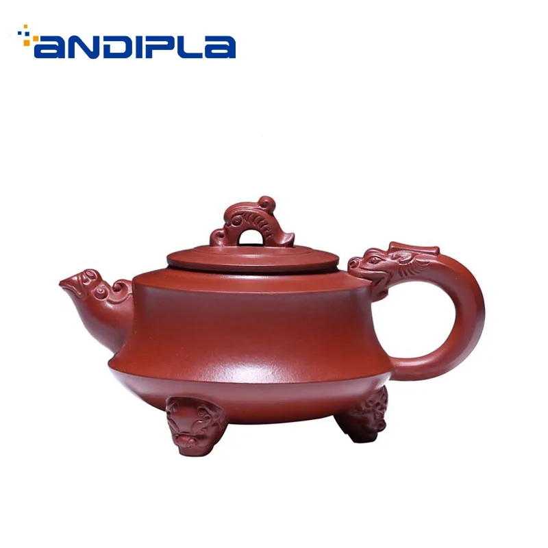 

290ml Yixing Purple Clay Teapot All Handmade Art Zisha Pot Tea Kettle Chinese Kung Fu Tea Set Drinkware Teaware Decor Collection
