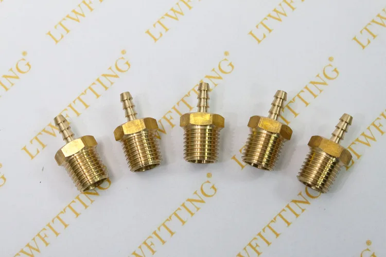 LTWFITTING латунный фитинг муфта 1/8 &quotшланг Барб x 1/4&quot Мужской NPT Топливный Газ |
