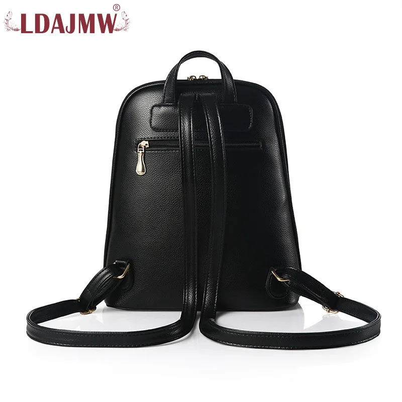 LDAJMW Fashion Women Zipper Backpack High Quality PU Leather School Backpacks For Teenage Girls | Багаж и сумки