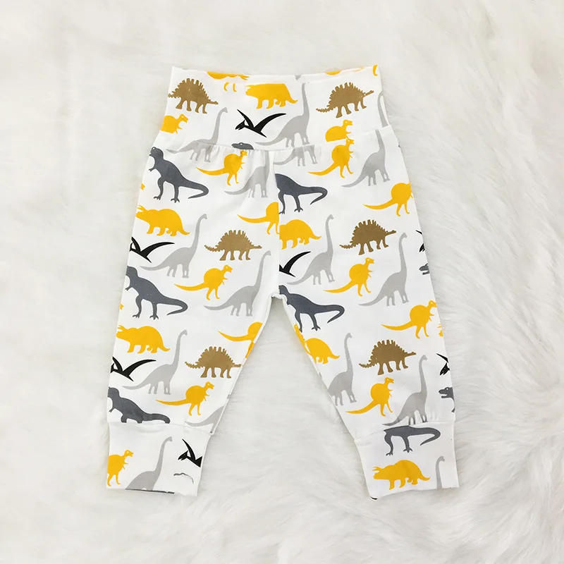 

2018 Spring Baby Casual Clothes Sets Letter Romper +Dinosaur Printed Pant + Cute Hat 3Pcs Outfits Clothes Set