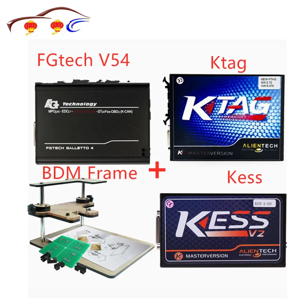 Комплект чип тюнинга Kess V2 Fw4.036 V2.32 + k tag 2 13 Fw6.070 Ktag Ecu Программатор fgtech Galletto 4 Master V54