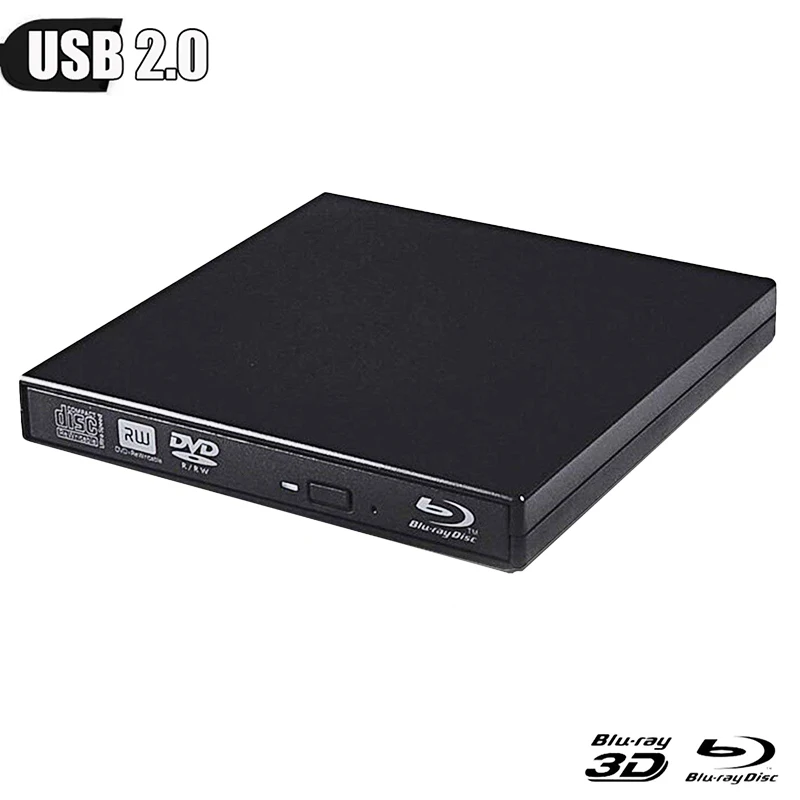 USB 2 0 Внешний Оптический привод Bluray устройство для записи DVD портативный Blu Ray