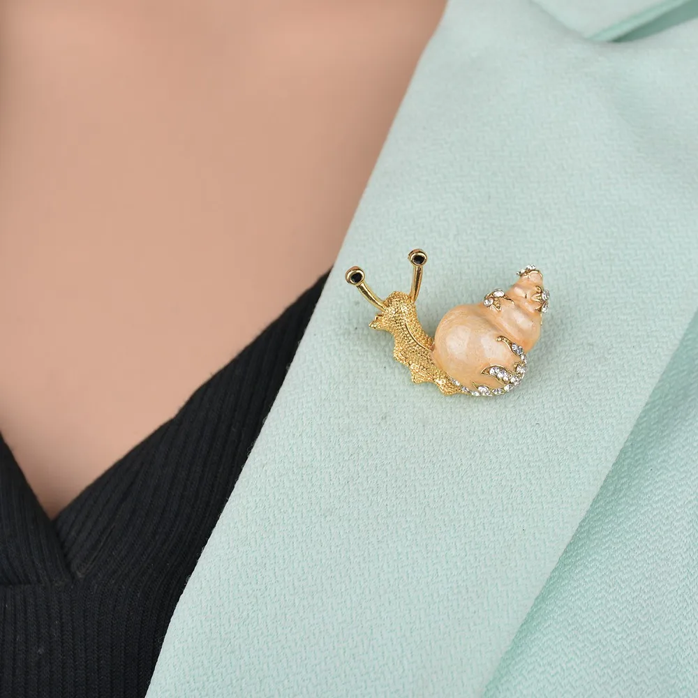 3 вида цветов в наличии броши виде улитки со стразами для женщин милая маленькая