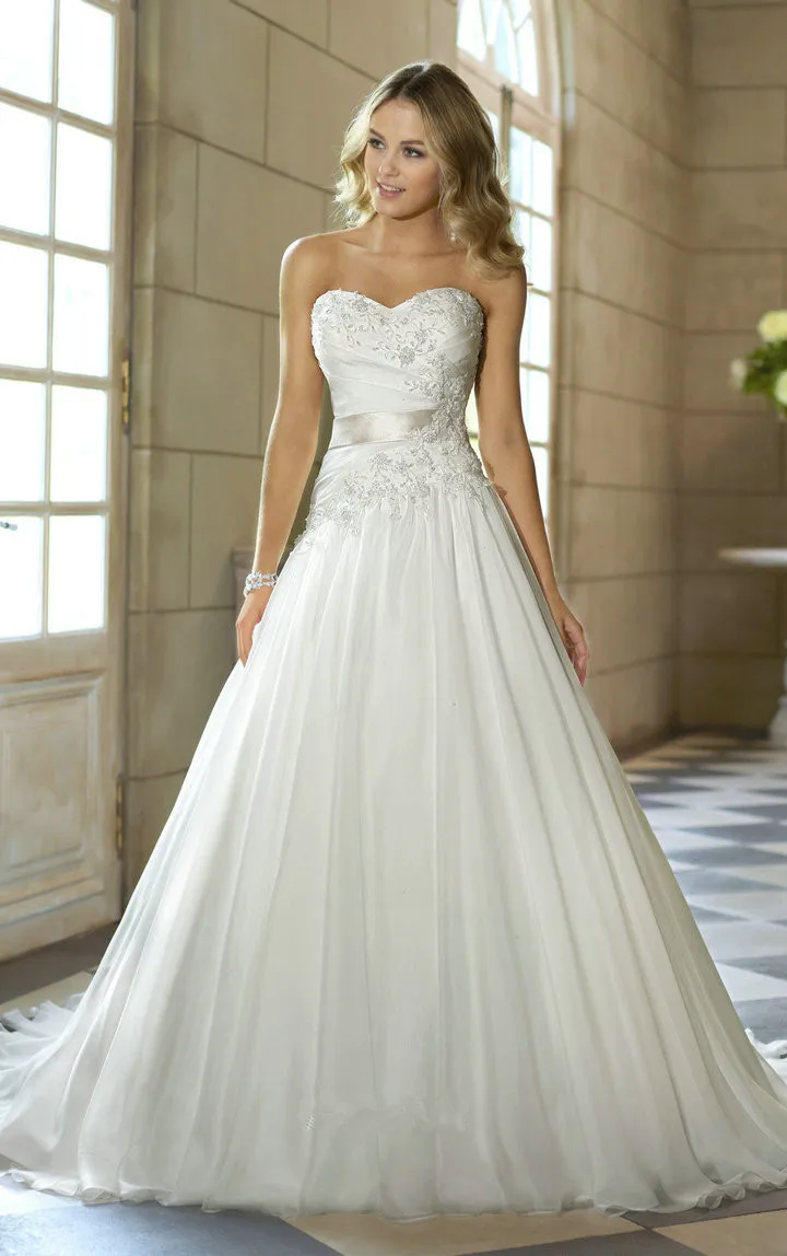 

Vestidos De Novia 2016 New Arrival Chiffon Wedding Dresses Robe De Mariage A Line Lace Up Vintage Bridal Gown Casamento OW 0112