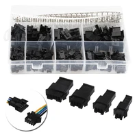 560pcsset 2 54mm malefemale pin connector dupont black way cable plug electrical wire pin head terminal adapter plug kit