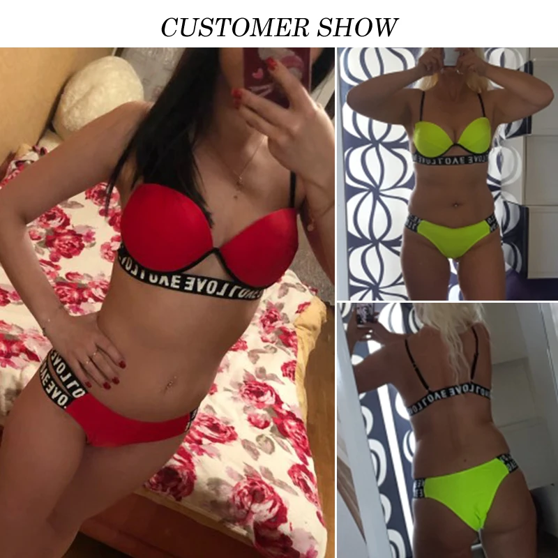 Peachtan неоновые стринги бикини 2019 mujer Push up Купальник женский сексуальный купальник купальный костюм зеленые