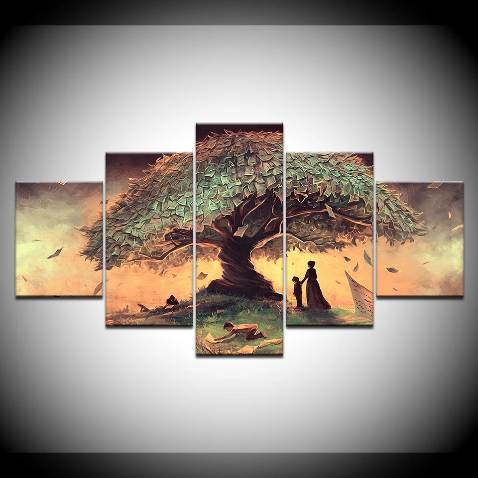 HD печать 5 шт. Холст Искусство сезоны осень деревья современный большой холст