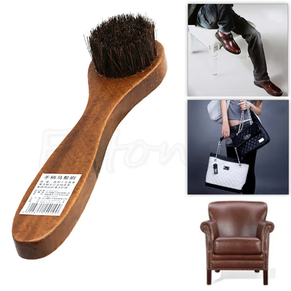 Щетка для обуви с длинной деревянной ручкой и щетиной|boot polish|horse hair brush shoebrush shoes |