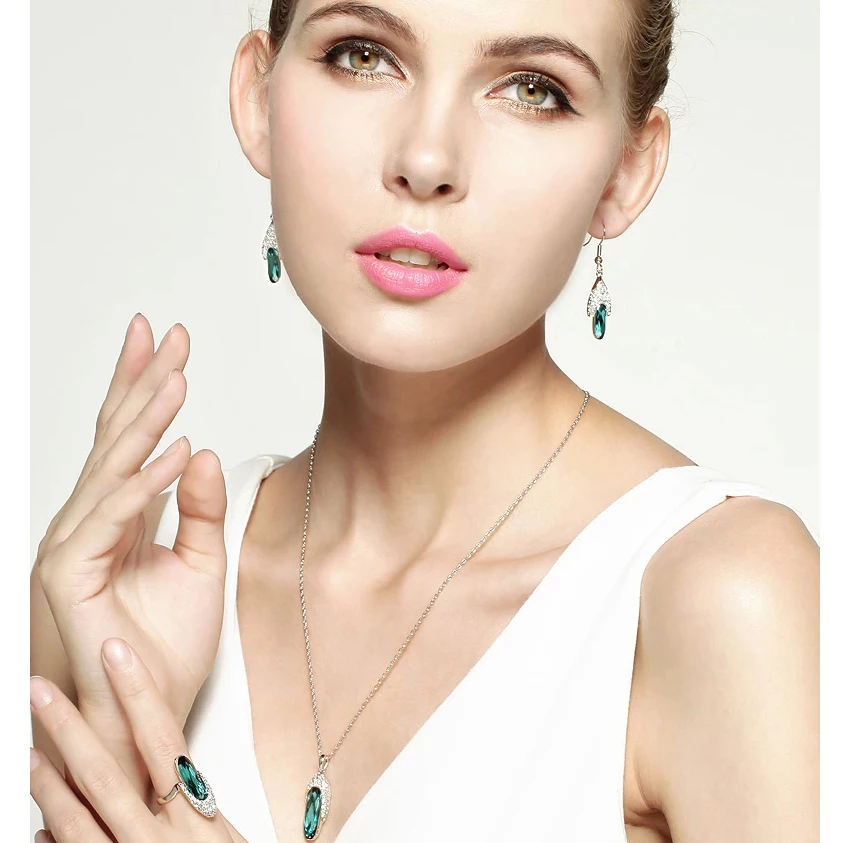 IREACESS New Genuine SWA Element Austrian Crystal wedding Necklace &amp Bracelet jewelry sets women | Украшения и аксессуары